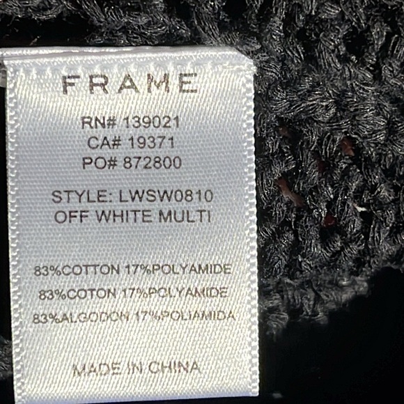 Frame Denim Open Knit Tank Dress Off White Multi Women's Small Coastal Beachy - Picture 5 of 16